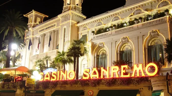 Casino di Sanremo in una foto notturna