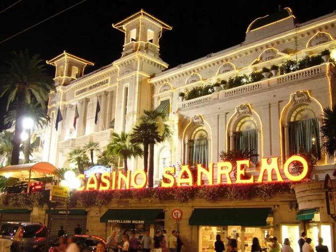 Casino di Sanremo in una foto notturna